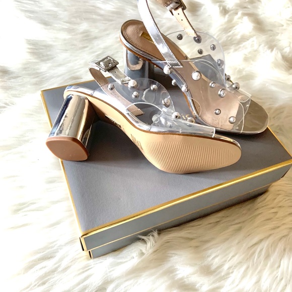 Louise et Cie Pearl Stud Embellished Dress Sandals - Picture 7 of 9